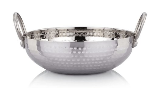 Praylady Stainless Steel Kadai with Handle Traditional Series 2MM Silver - Image 4
